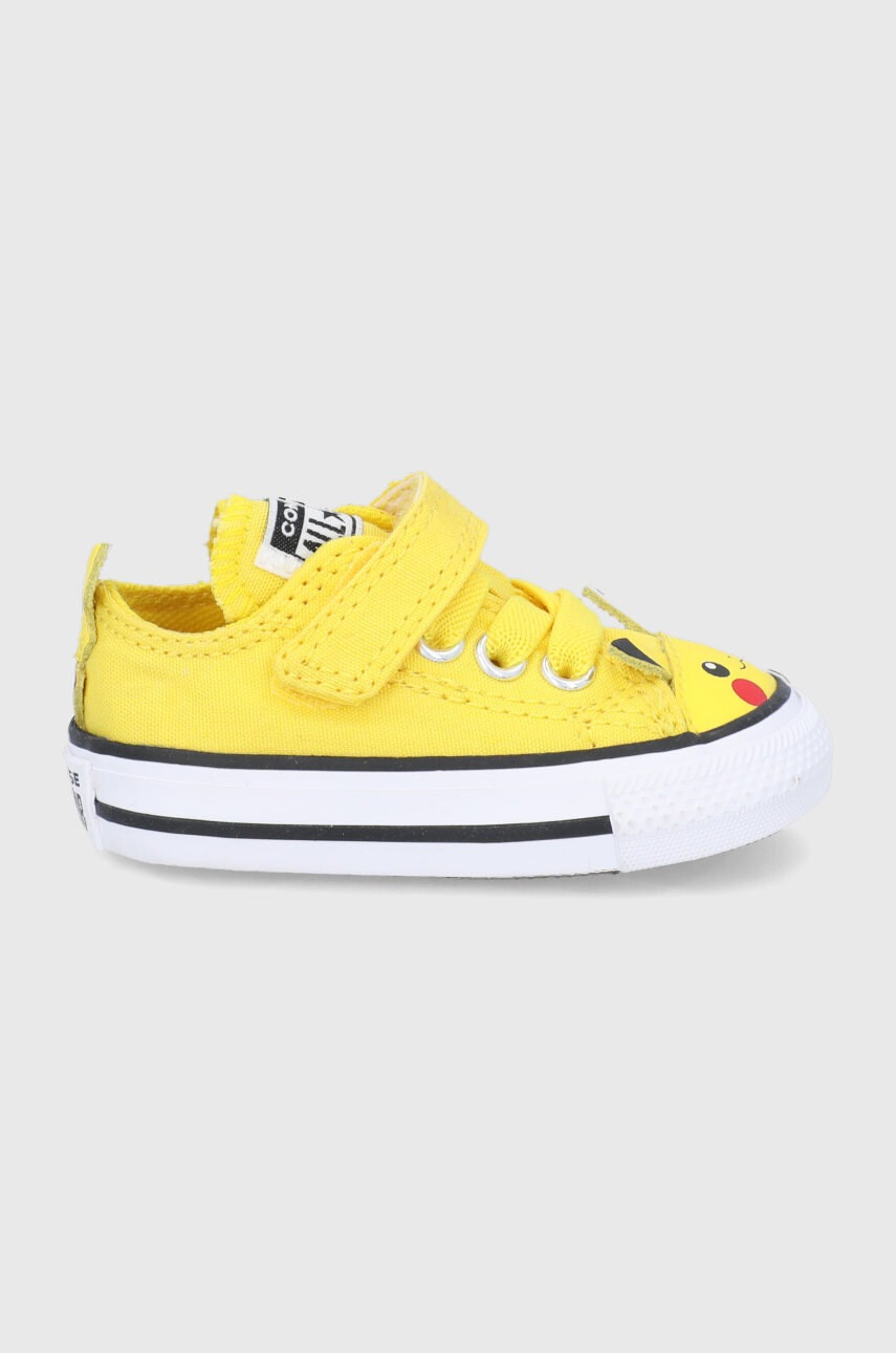 Converse Детски ниски кецове в жълто - Pepit.bg