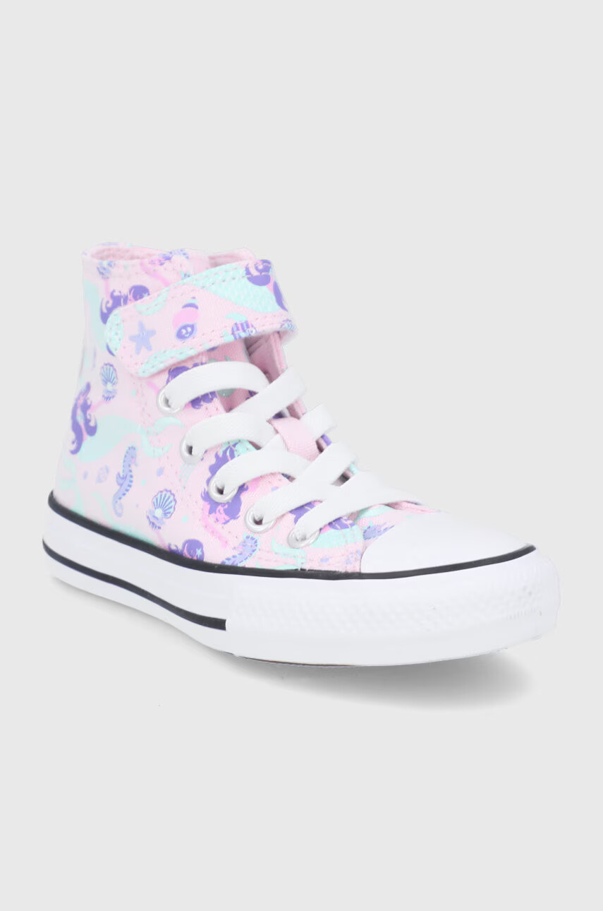 Converse Детски високи кецове в розово - Pepit.bg