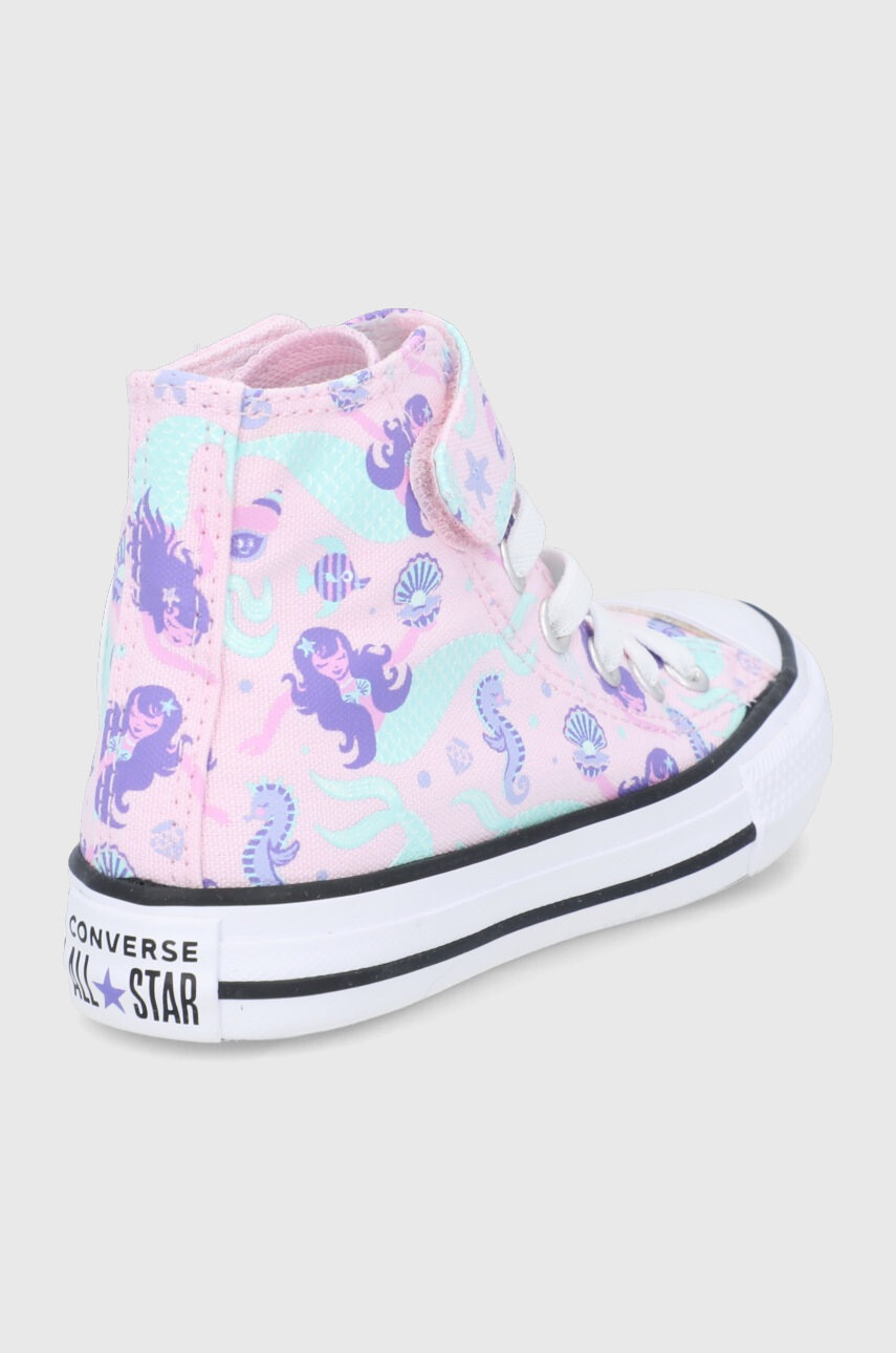Converse Детски високи кецове в розово - Pepit.bg
