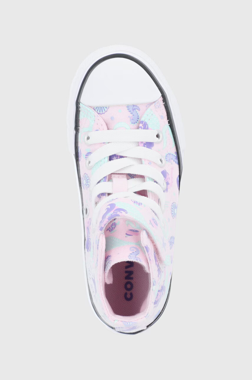 Converse Детски високи кецове в розово - Pepit.bg