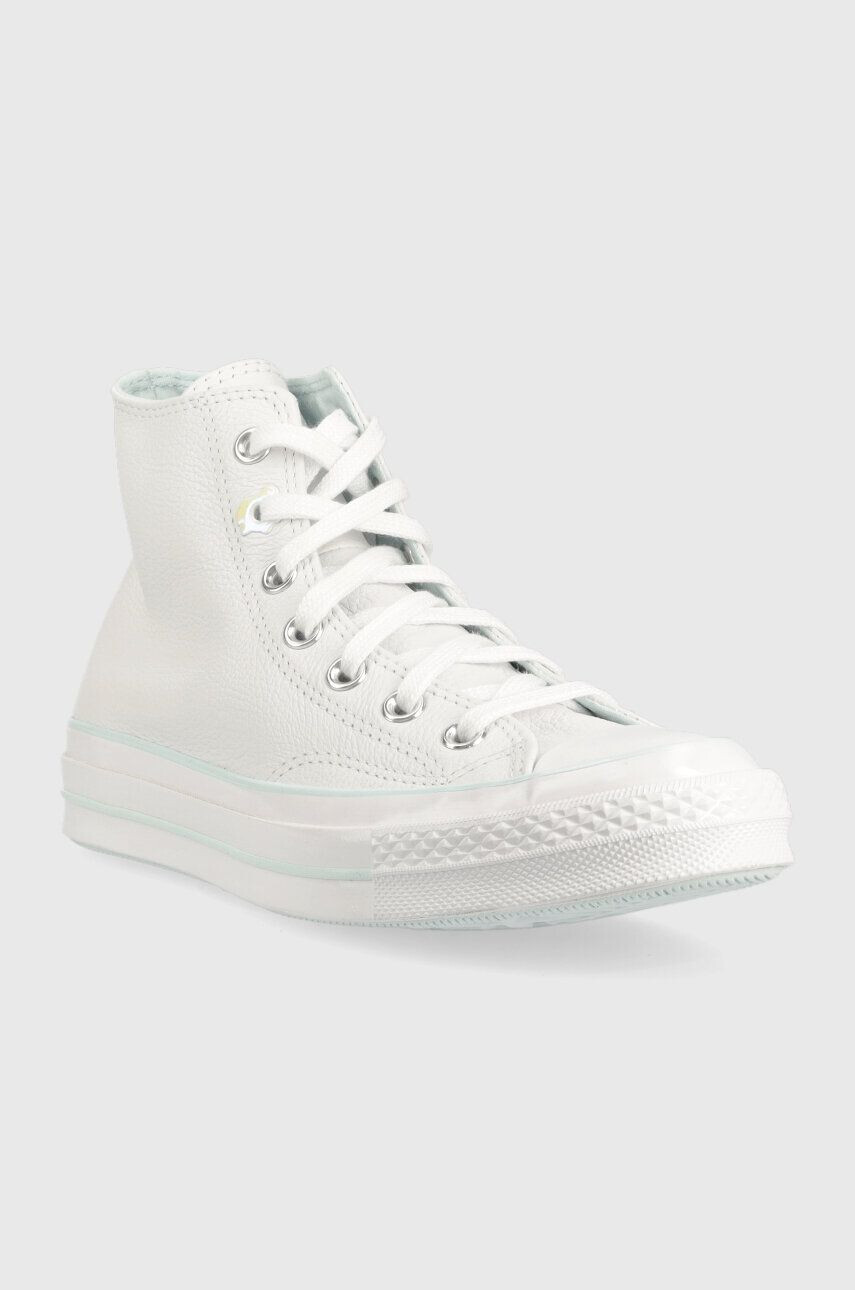 Converse Кожени кецове Chuck 70 в бяло A05024C - Pepit.bg