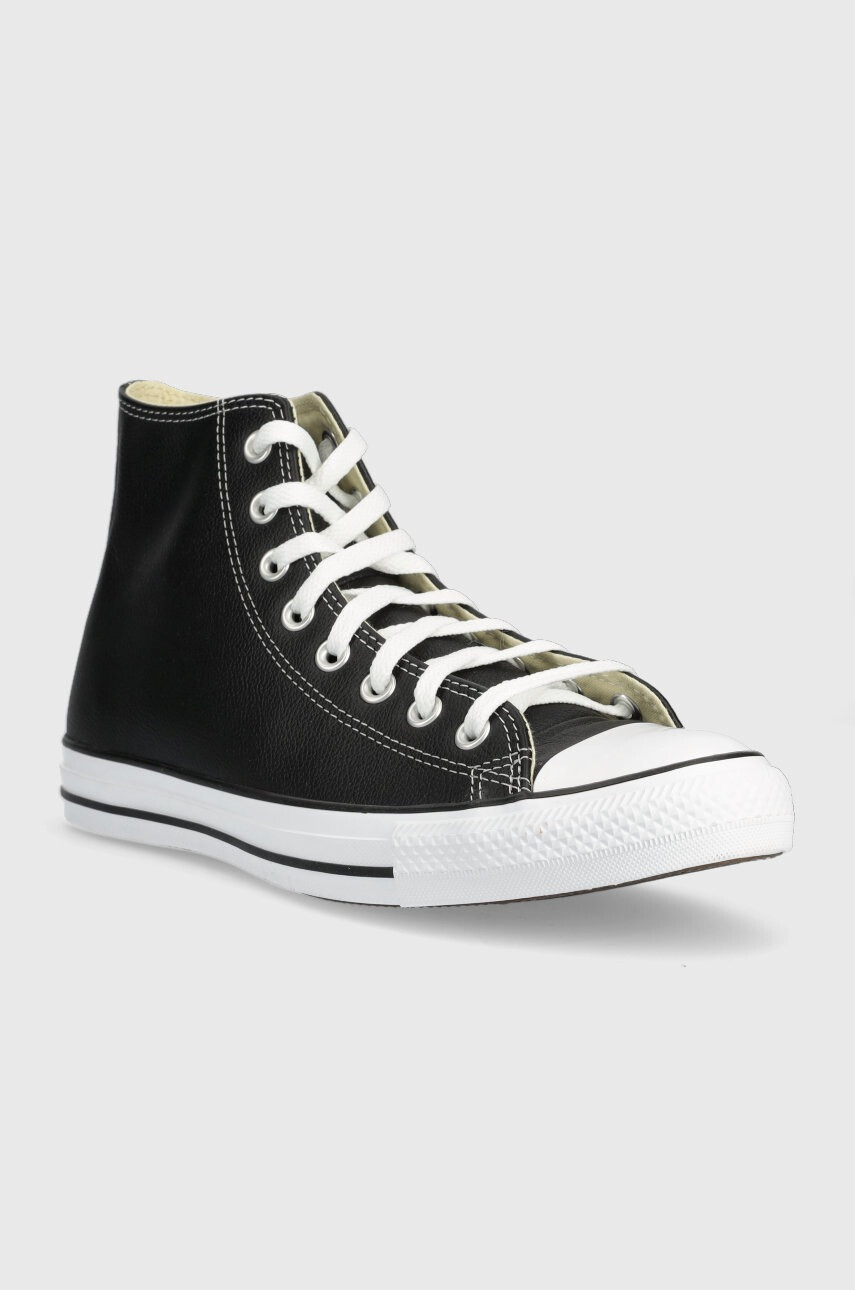 Converse Кожени туристически обувки Chuck Taylor All Star в черно - Pepit.bg