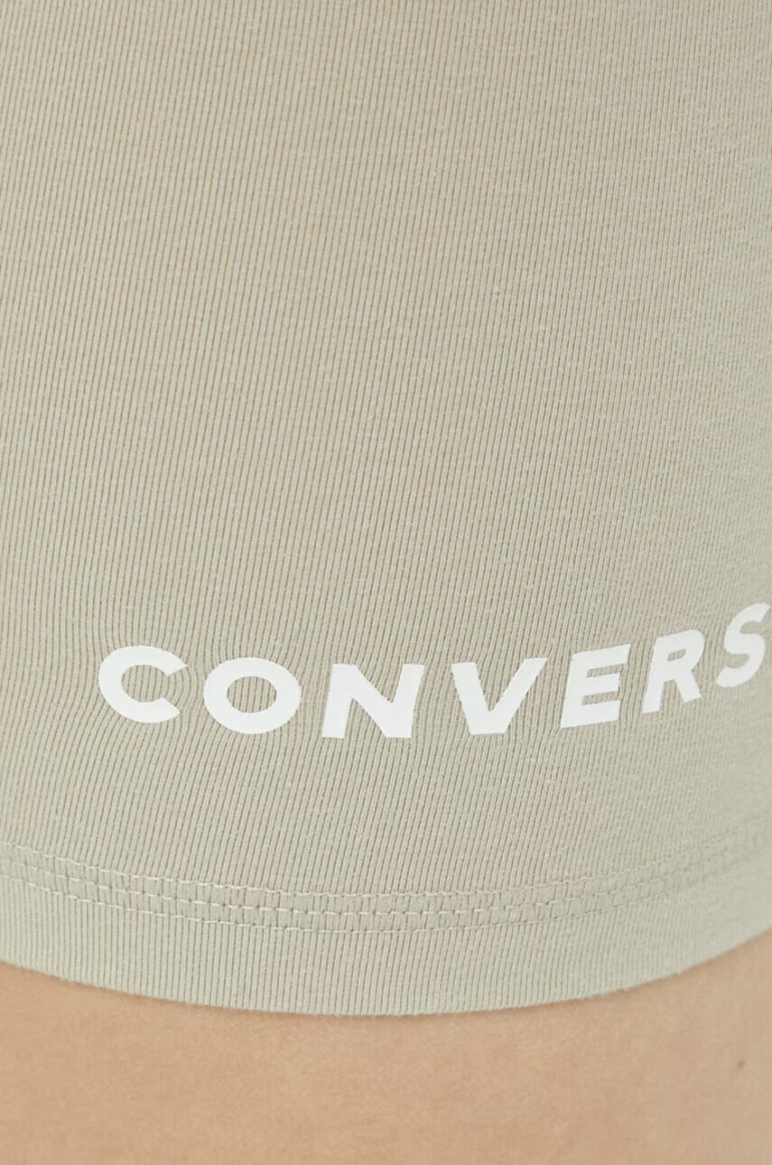 Converse Къс панталон в бежово с принт с висока талия - Pepit.bg