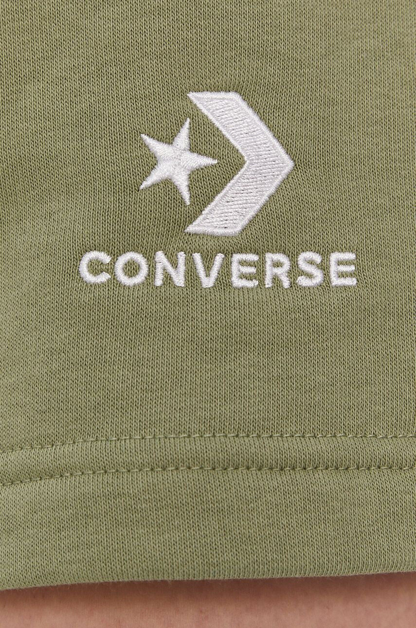 Converse Къс панталон дамски в бежово с изчистен дизайн със стандартна талия - Pepit.bg