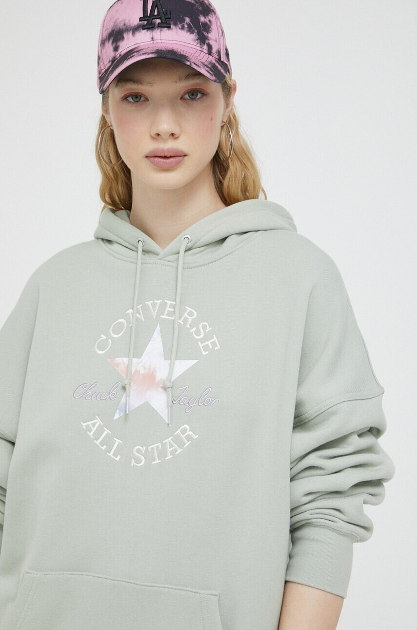 Converse Памучен суичър в бежово с принт - Pepit.bg