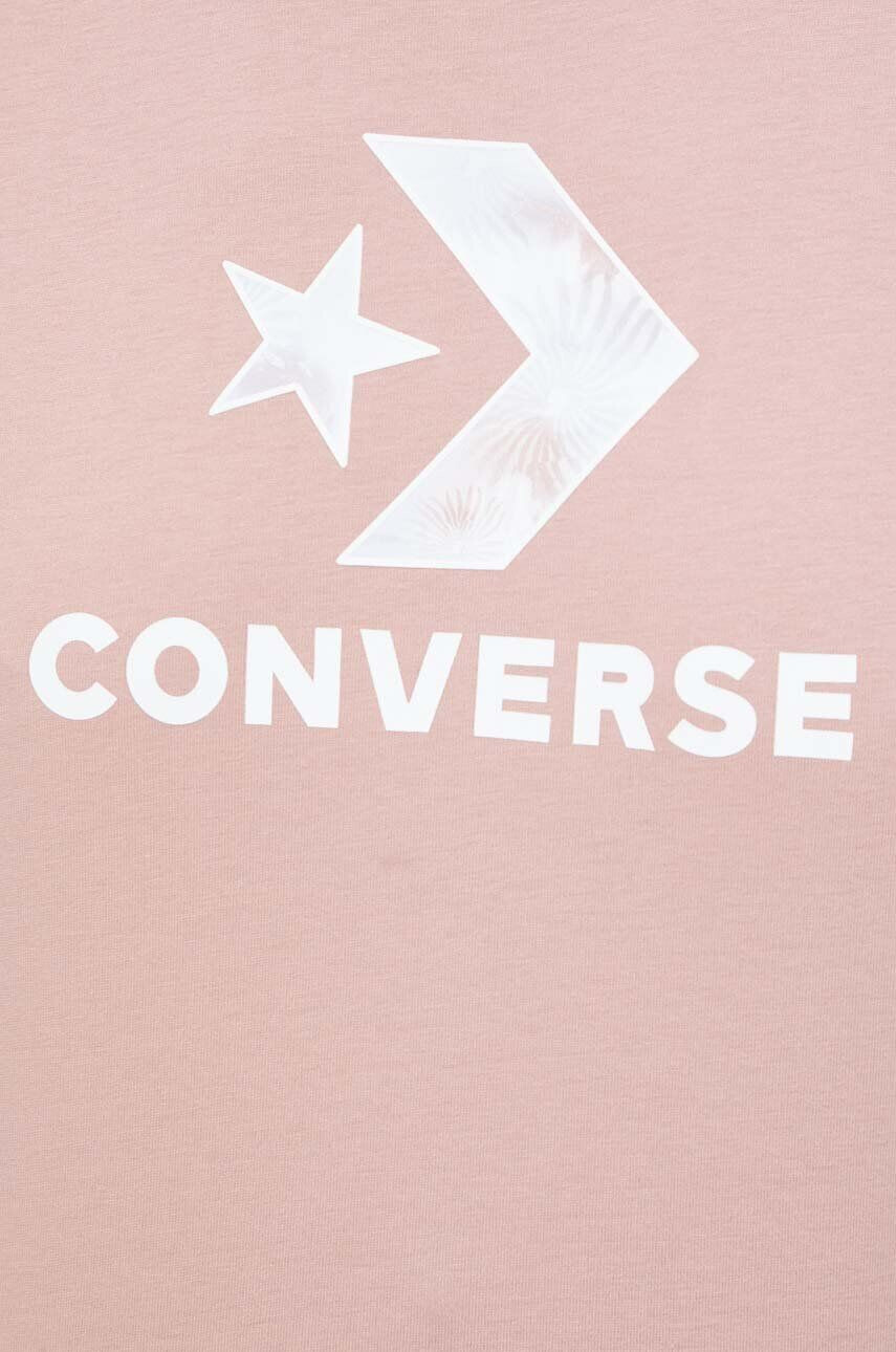 Converse Памучна тениска в розово - Pepit.bg