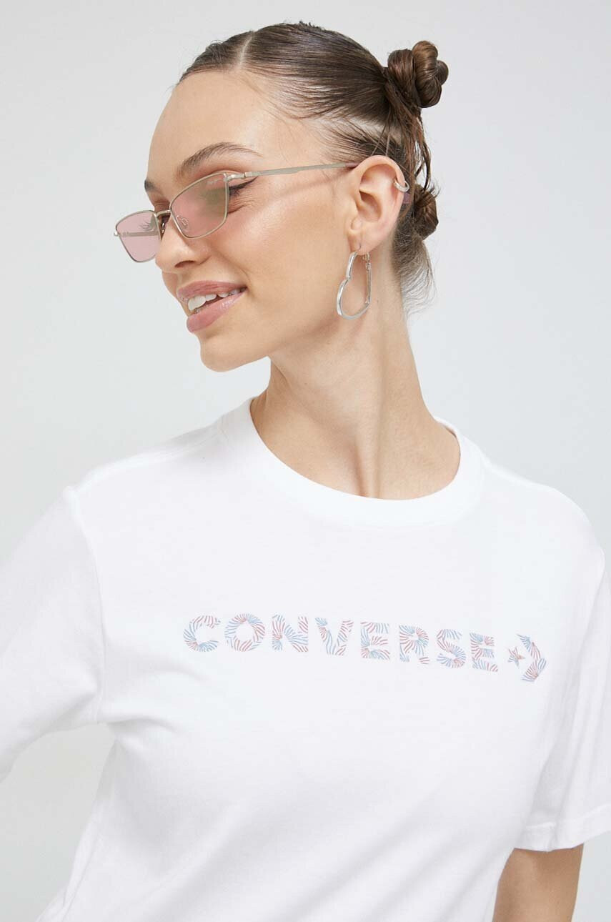 Converse Памучна тениска в бяло - Pepit.bg