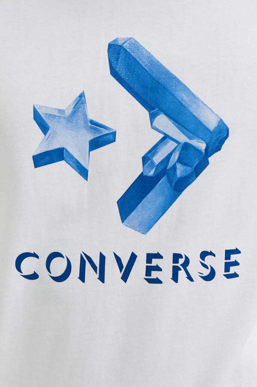 Converse Памучна тениска в бяло с принт - Pepit.bg