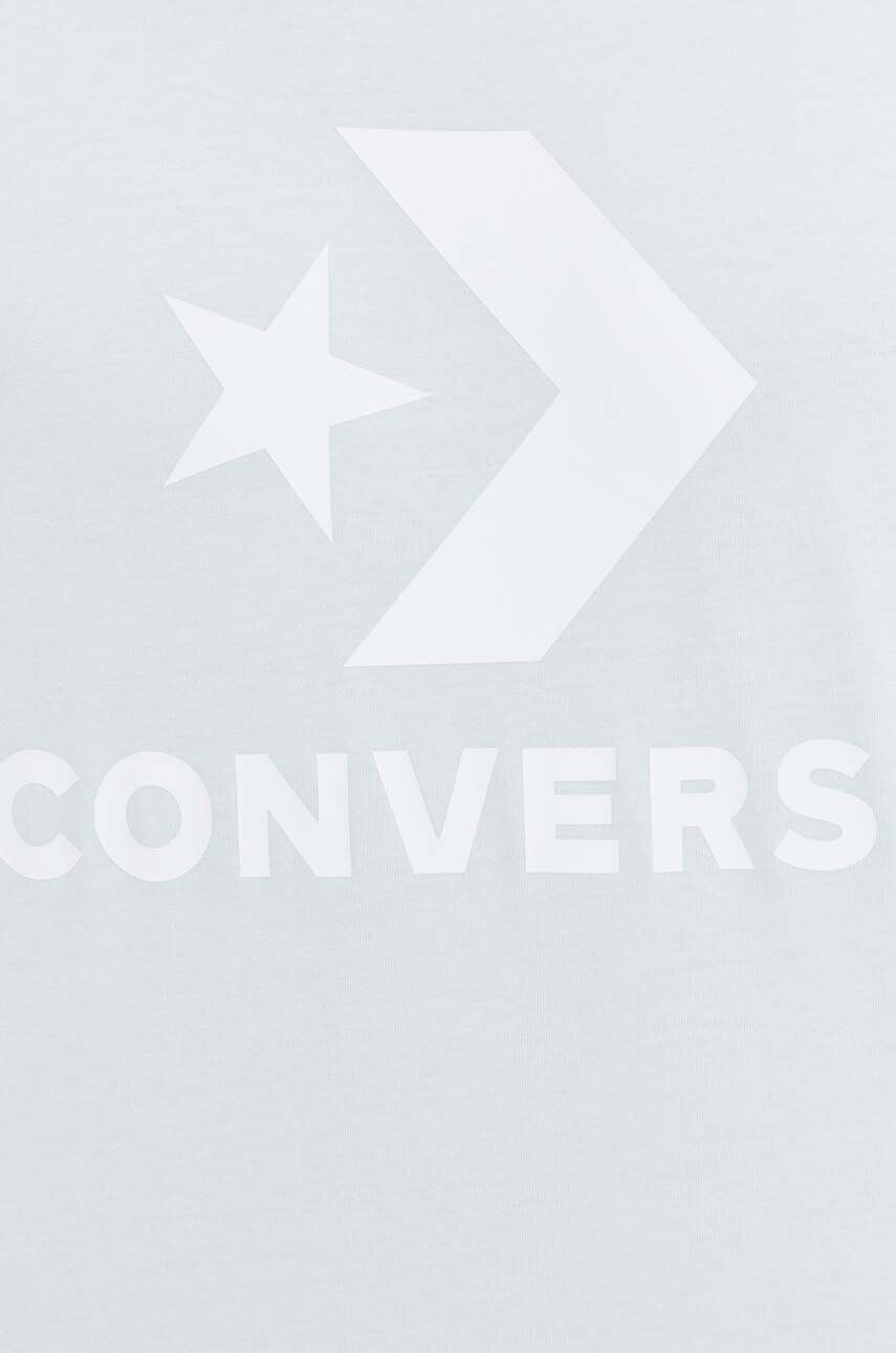 Converse Памучна тениска в тюркоазено с принт - Pepit.bg