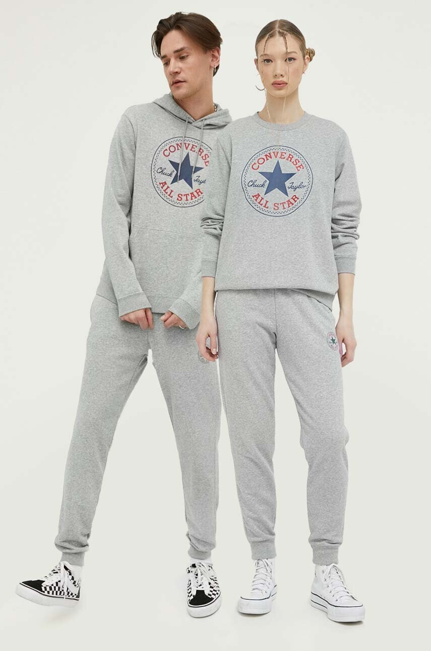 Converse Спортен панталон в сиво с принт - Pepit.bg