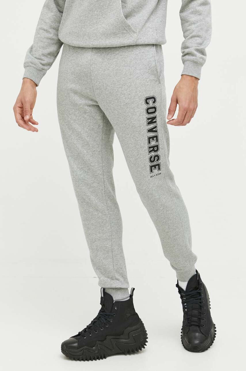 Converse Спортен панталон в сиво с принт - Pepit.bg