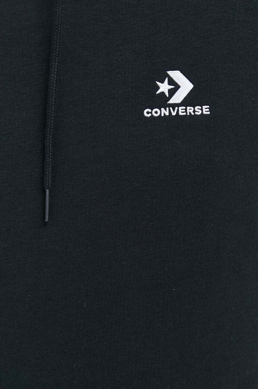 Converse Суичър в черно с качулка с изчистен дизайн - Pepit.bg