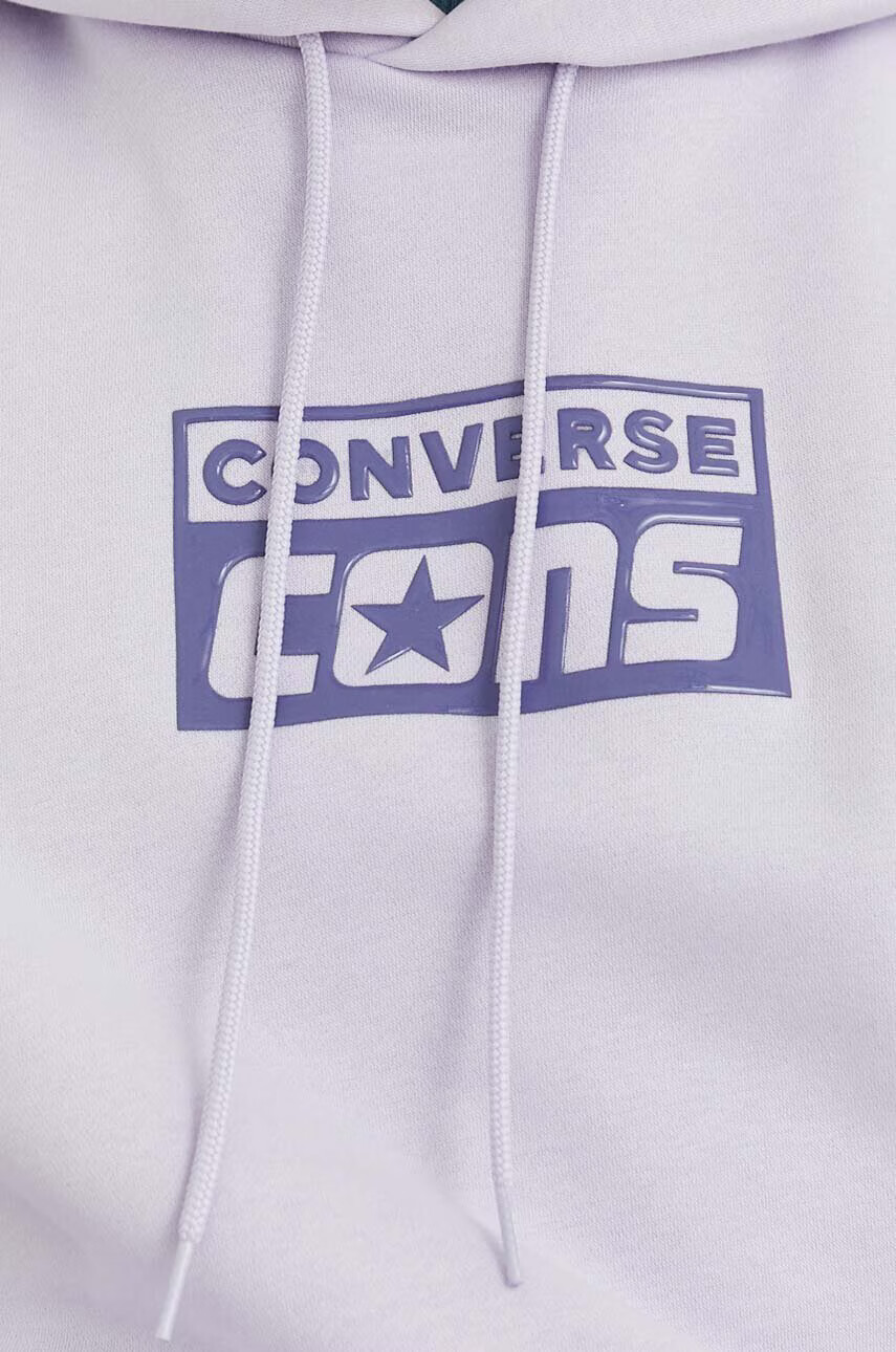 Converse Суичър в лилаво с качулка с принт - Pepit.bg