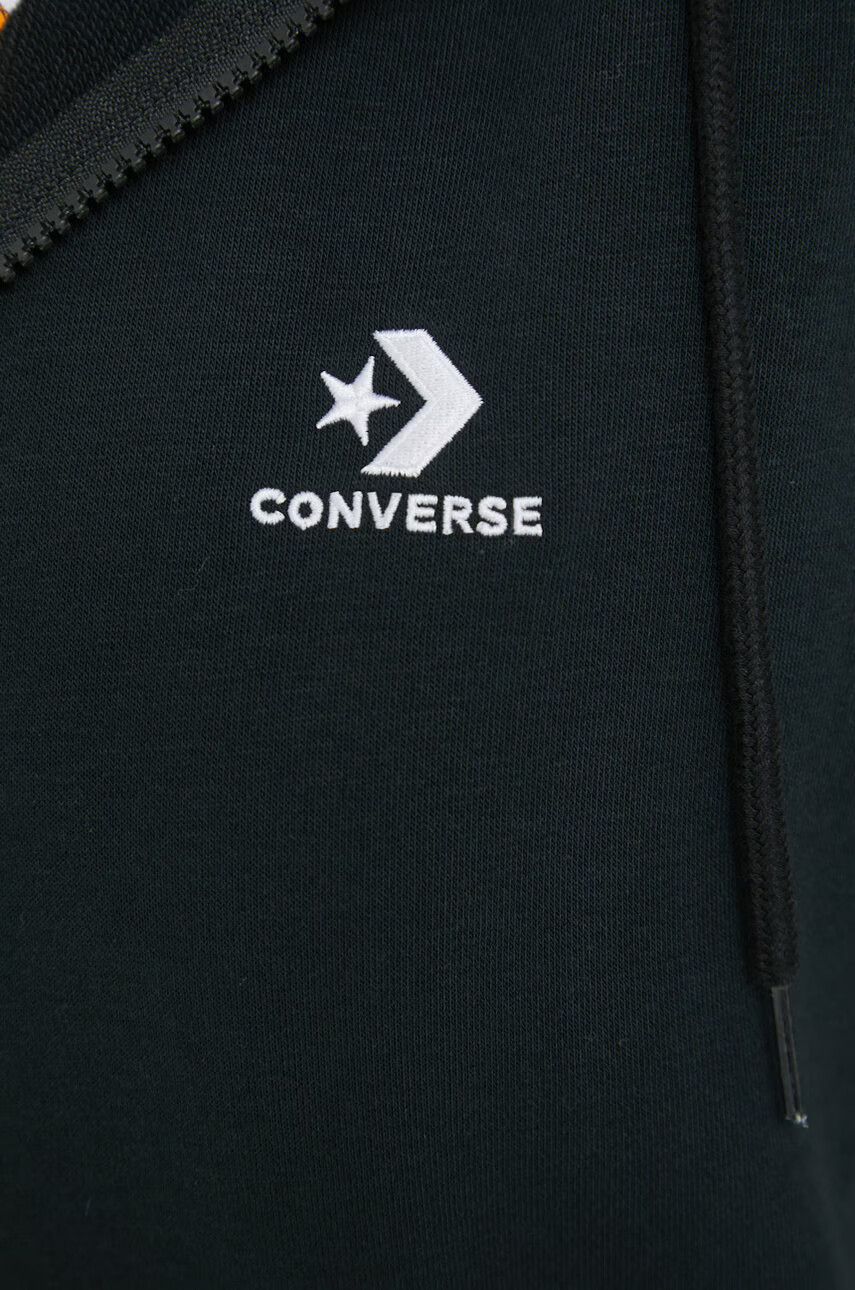 Converse Суичър в черно с качулка с изчистен дизайн - Pepit.bg