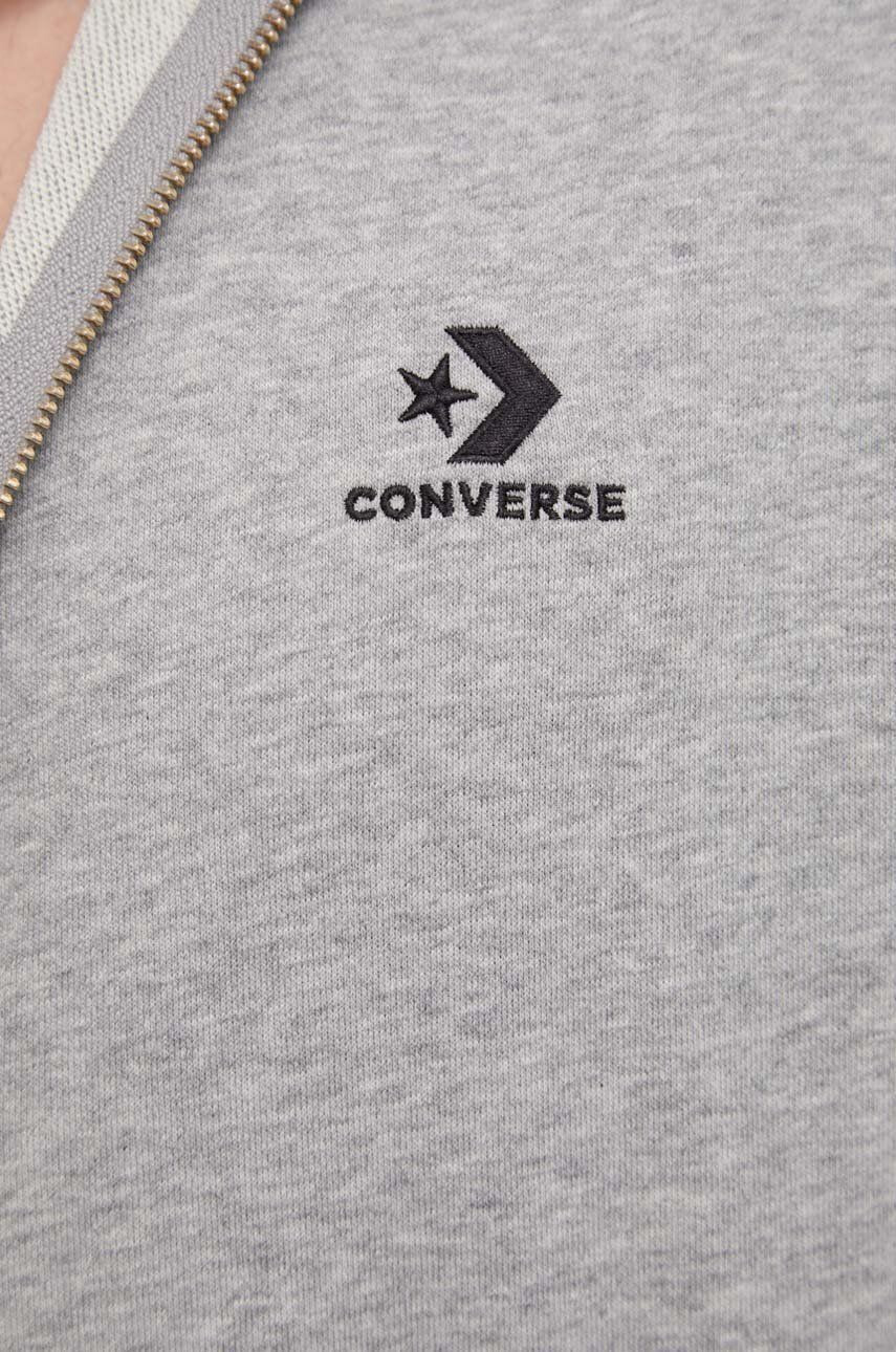 Converse Суичър в бежово с качулка с принт - Pepit.bg