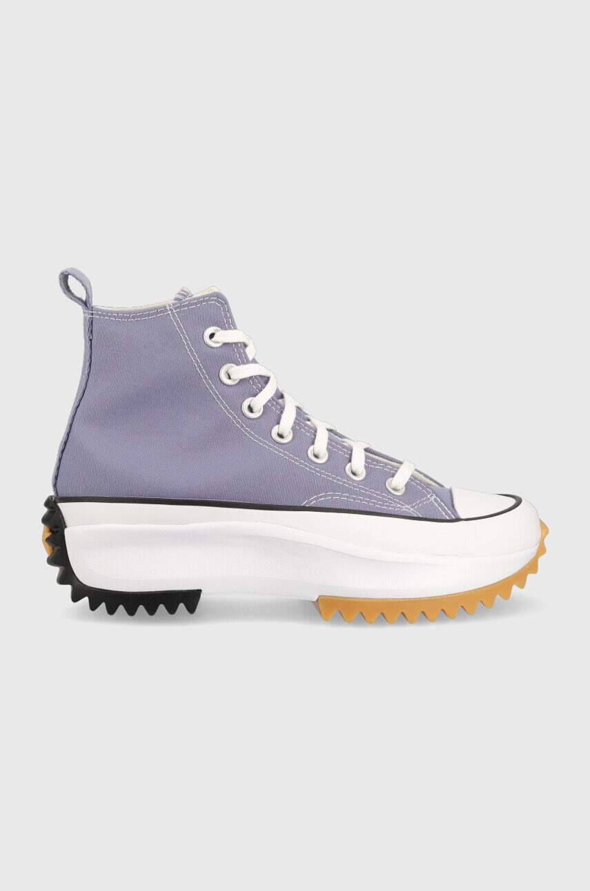 Converse Високи кецове Run Star Hike Canvas Platform в лилаво - Pepit.bg