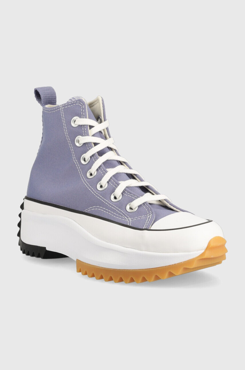 Converse Високи кецове Run Star Hike Canvas Platform в лилаво - Pepit.bg