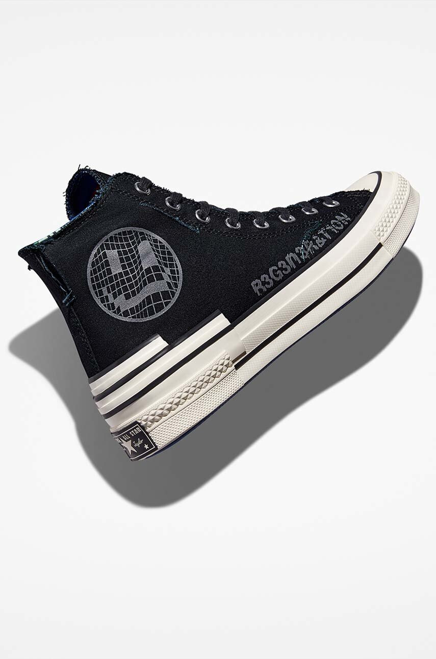 Converse Високи кецове Chuck 70 Trippy Heel в черно - Pepit.bg