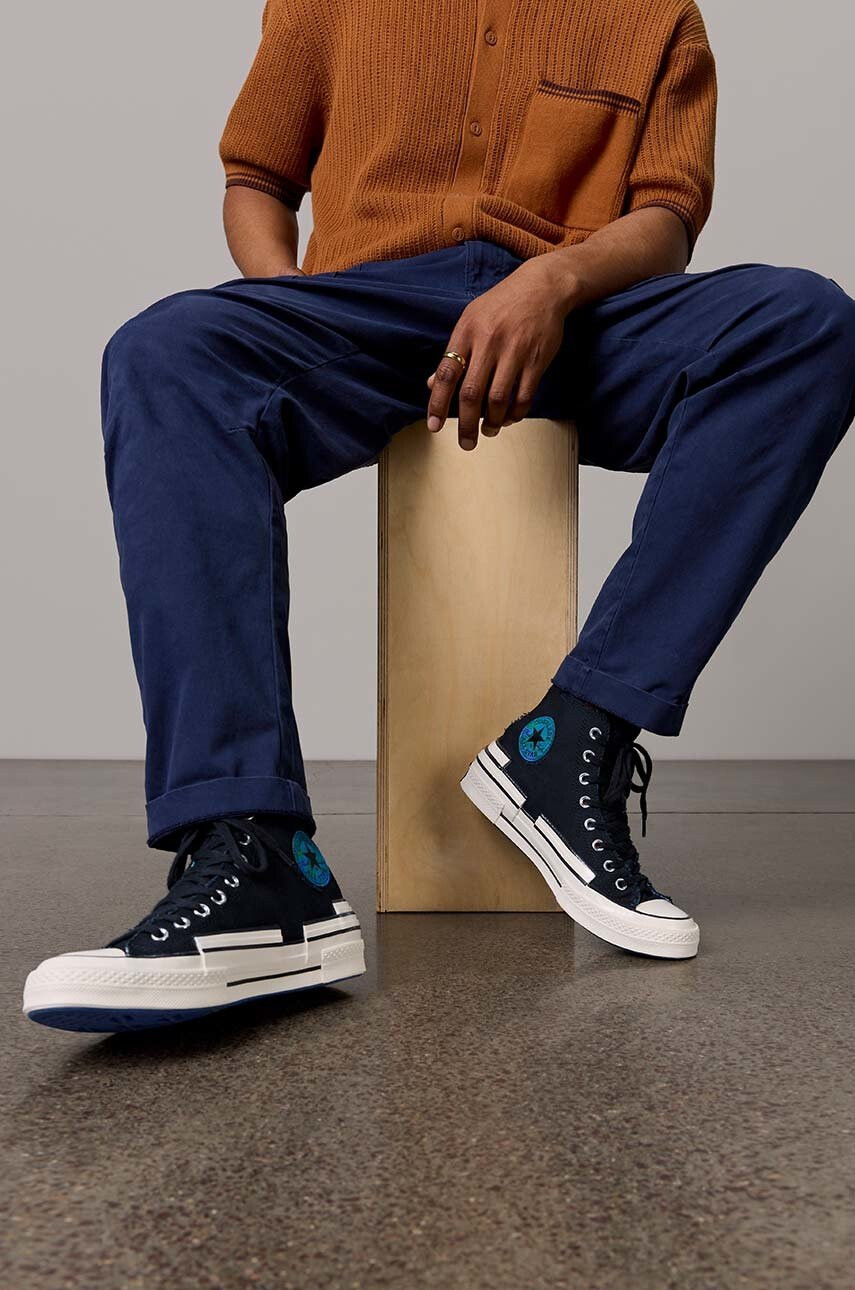 Converse Високи кецове Chuck 70 Trippy Heel в черно - Pepit.bg
