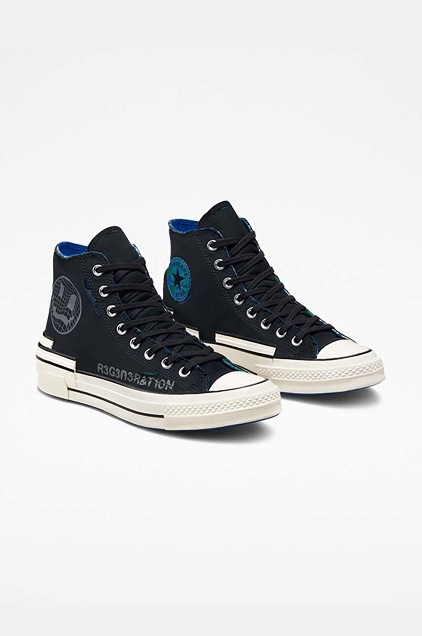 Converse Високи кецове Chuck 70 Trippy Heel в черно - Pepit.bg