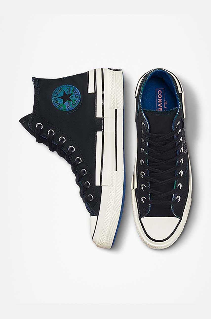 Converse Високи кецове Chuck 70 Trippy Heel в черно - Pepit.bg