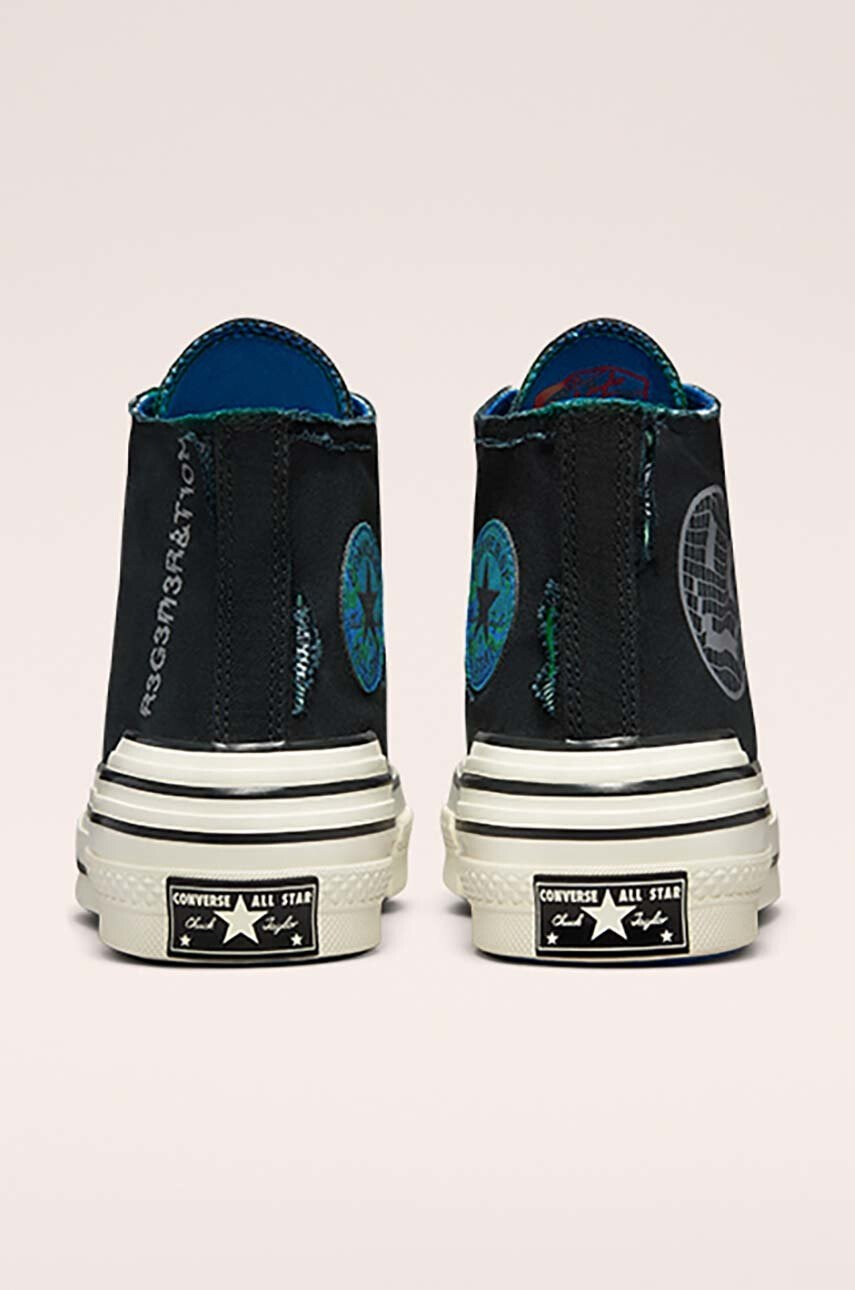 Converse Високи кецове Chuck 70 Trippy Heel в черно - Pepit.bg