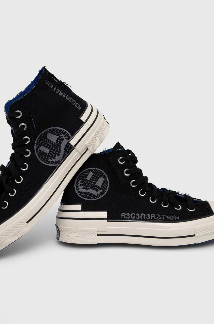 Converse Високи кецове Chuck 70 Trippy Heel в черно - Pepit.bg
