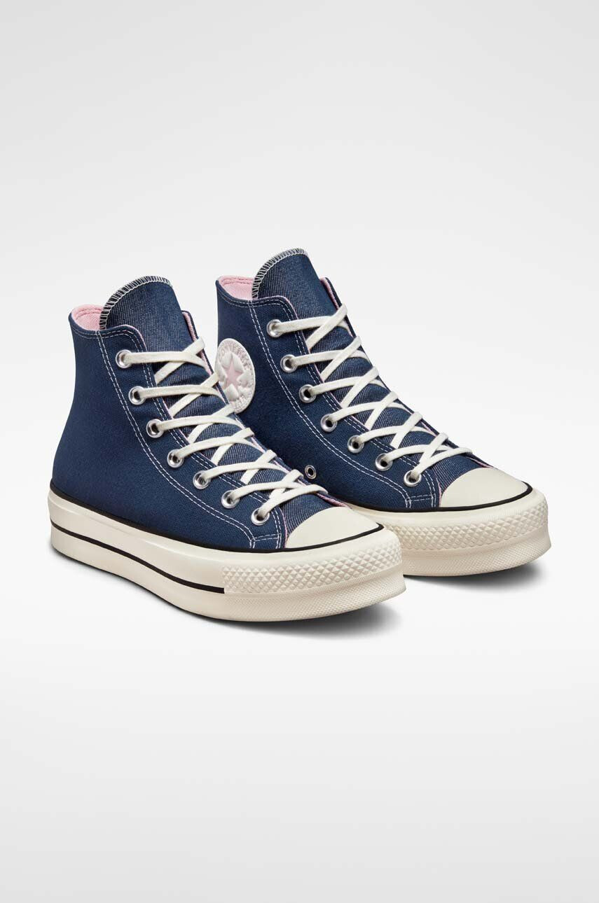 Converse Високи кецове Chuck Taylor All Star Lift HI в тъмносиньо A03821C - Pepit.bg