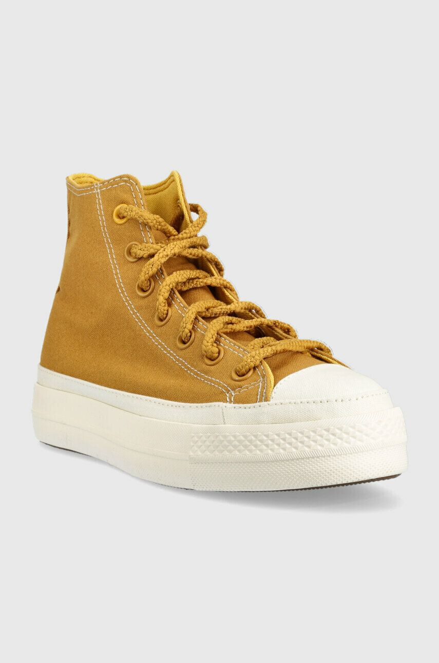 Converse Високи кецове Chuck Taylor All Star Lift HI в жълто A04363C - Pepit.bg