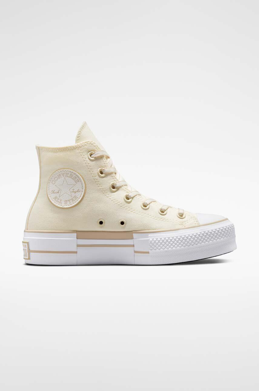 Converse Високи кецове Chuck Taylor All Star Lift HI в бежово A05009C - Pepit.bg