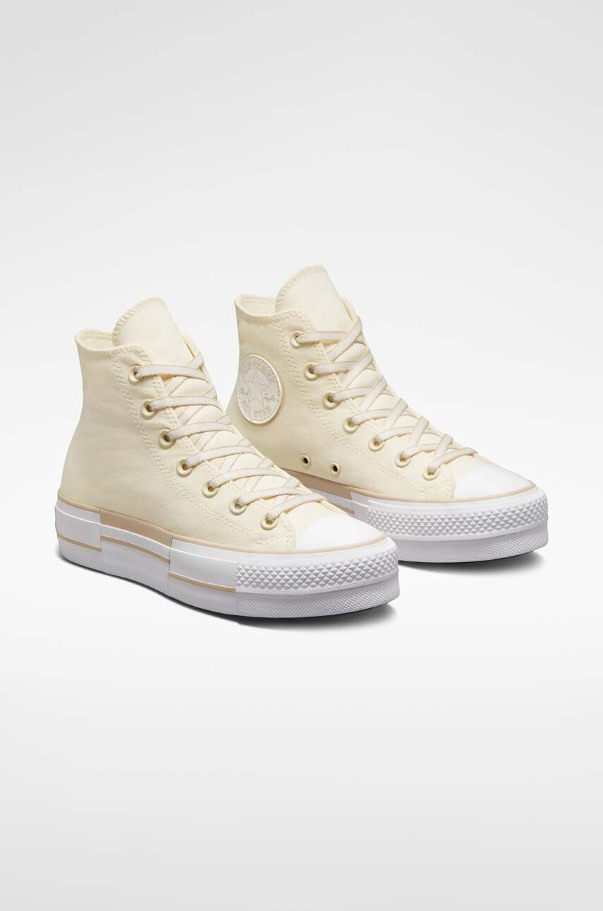 Converse Високи кецове Chuck Taylor All Star Lift HI в бежово A05009C - Pepit.bg