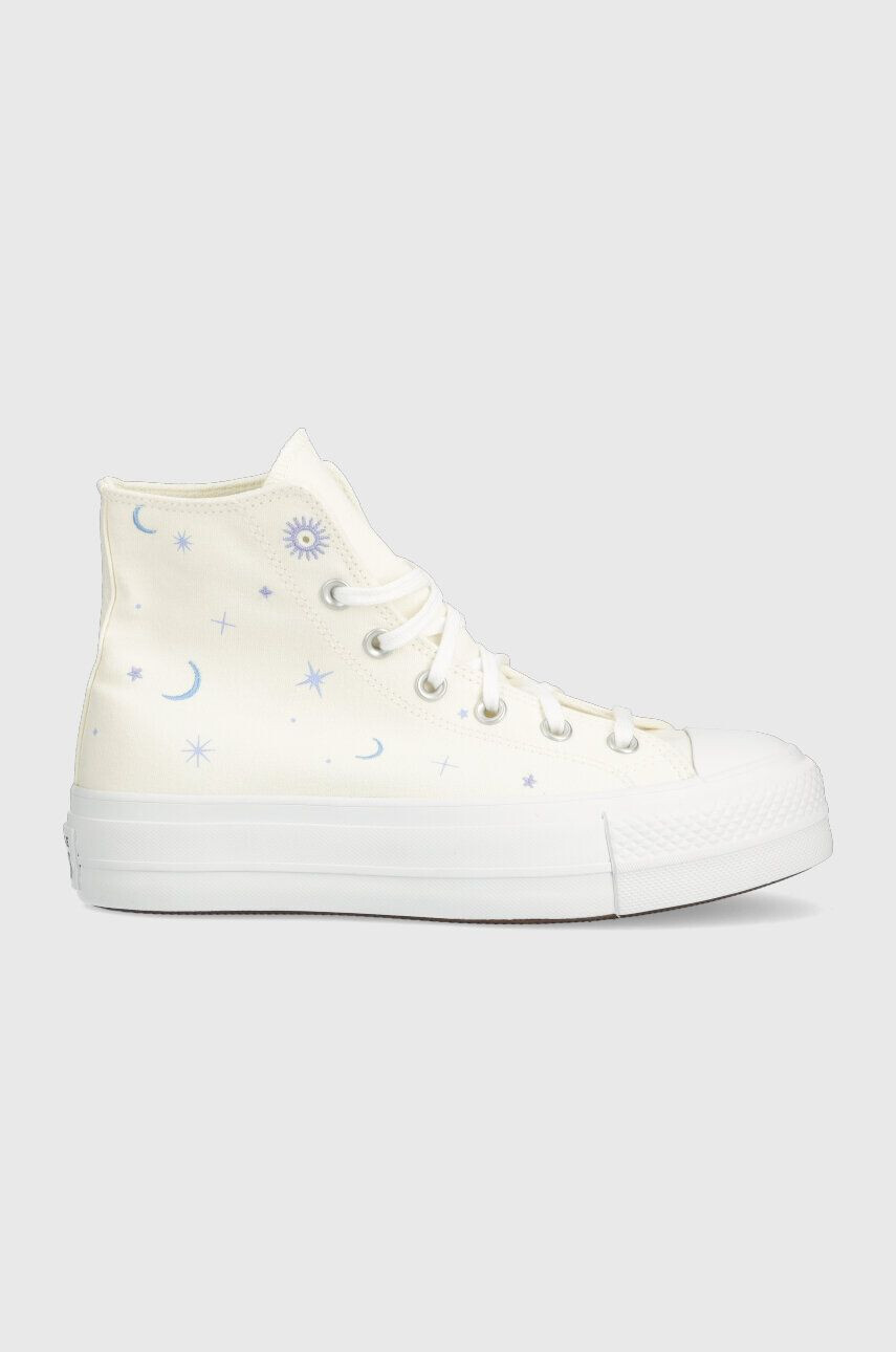 Converse Високи кецове Chuck Taylor All Star Lift Platform в бежово A02895C - Pepit.bg