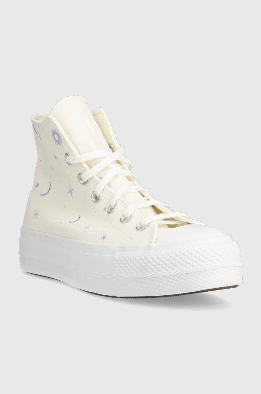 Converse Високи кецове Chuck Taylor All Star Lift Platform в бежово A02895C - Pepit.bg