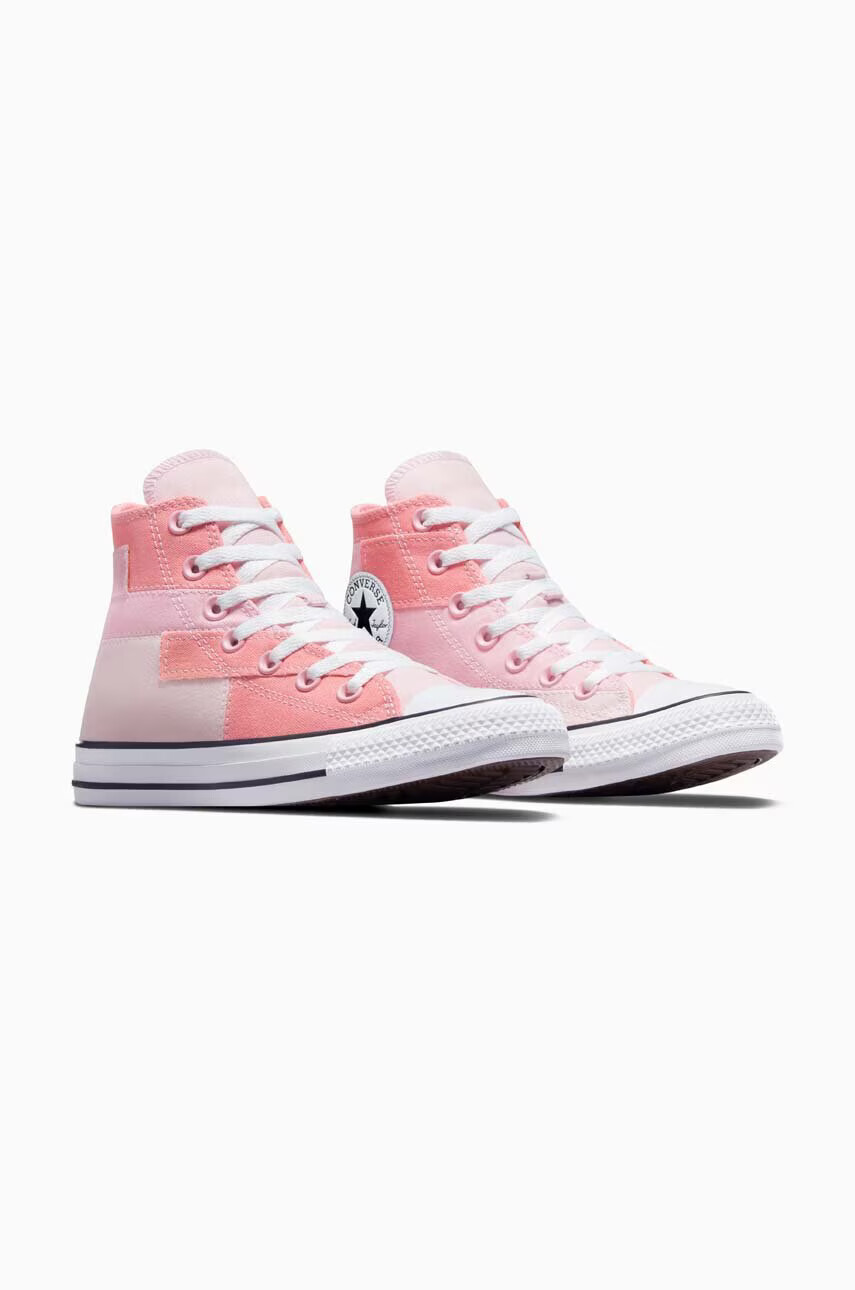 Converse Високи кецове Chuck Taylor All Star Patchwork в розово A06024C - Pepit.bg