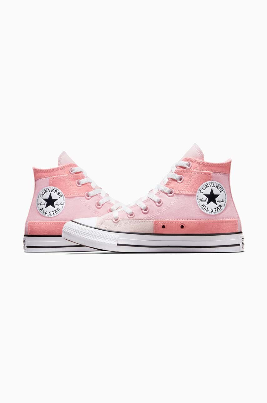 Converse Високи кецове Chuck Taylor All Star Patchwork в розово A06024C - Pepit.bg