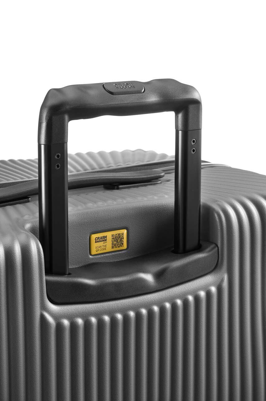 Crash Baggage Куфар STRIPE Medium Size в сиво - Pepit.bg