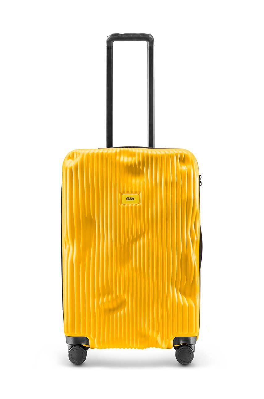 Crash Baggage Куфар STRIPE Medium Size в жълто - Pepit.bg