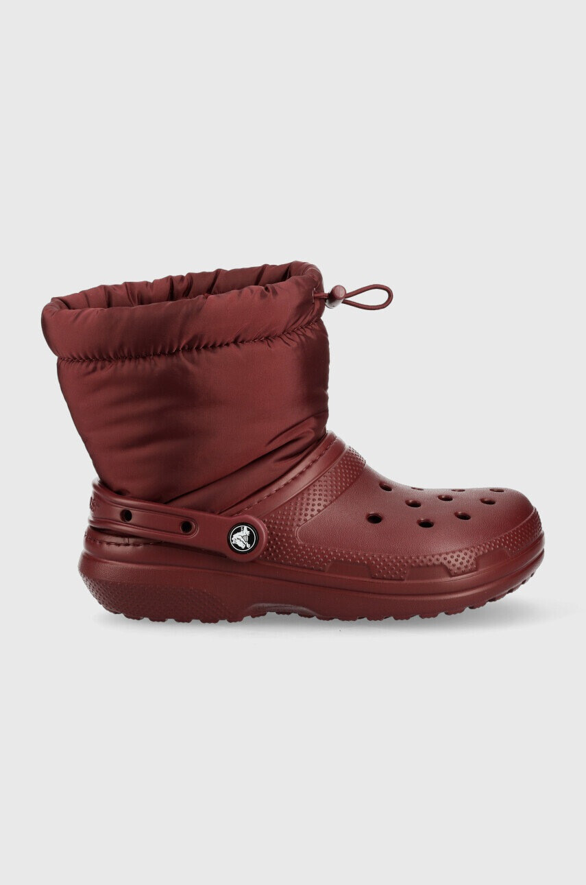 Crocs Апрески Classic Lined Neo Puff Boot в бордо 206630 - Pepit.bg