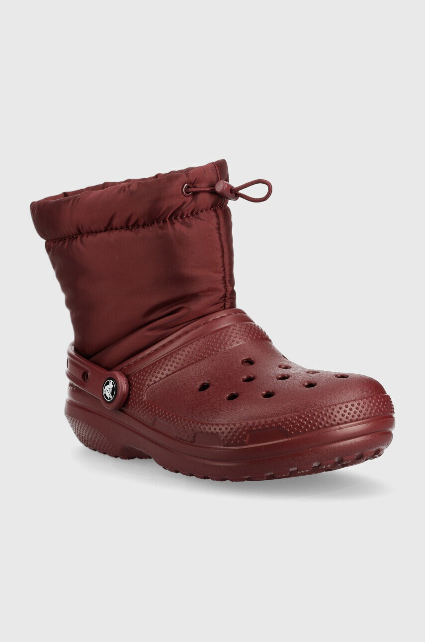 Crocs Апрески Classic Lined Neo Puff Boot в бордо 206630 - Pepit.bg