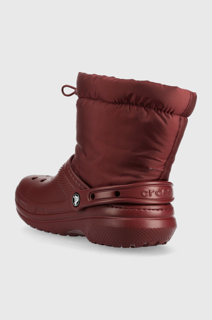 Crocs Апрески Classic Lined Neo Puff Boot в бордо 206630 - Pepit.bg