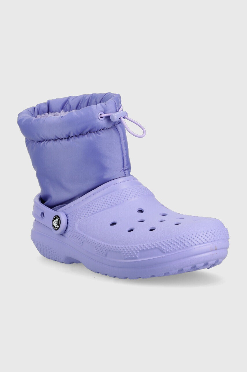 Crocs Апрески Classic Lined Neo Puff Boot в лилаво 206630 - Pepit.bg
