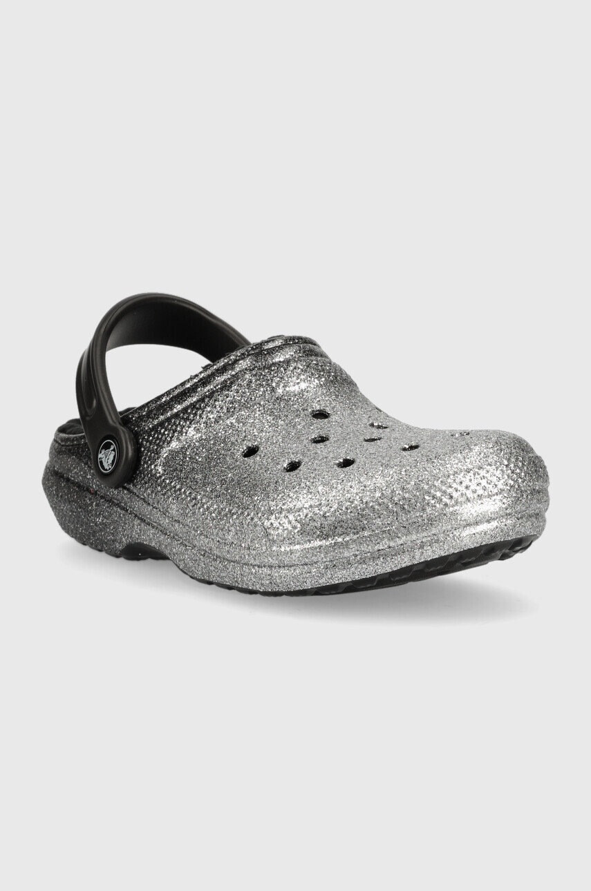 Crocs Чехли Classic Glitter Lined Clog - Pepit.bg