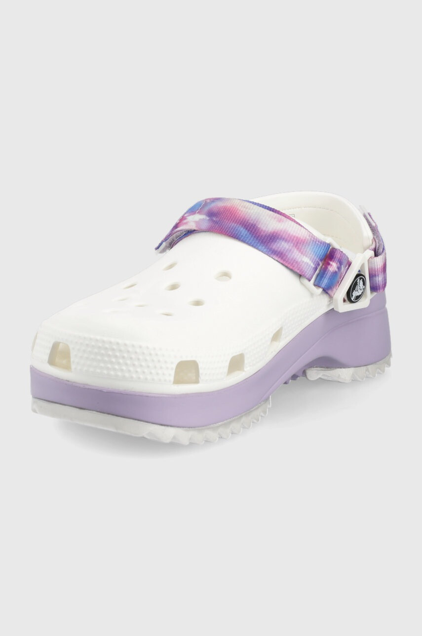 Crocs Чехли CLASSIC HIKER 207772 в бяло с платформа - Pepit.bg