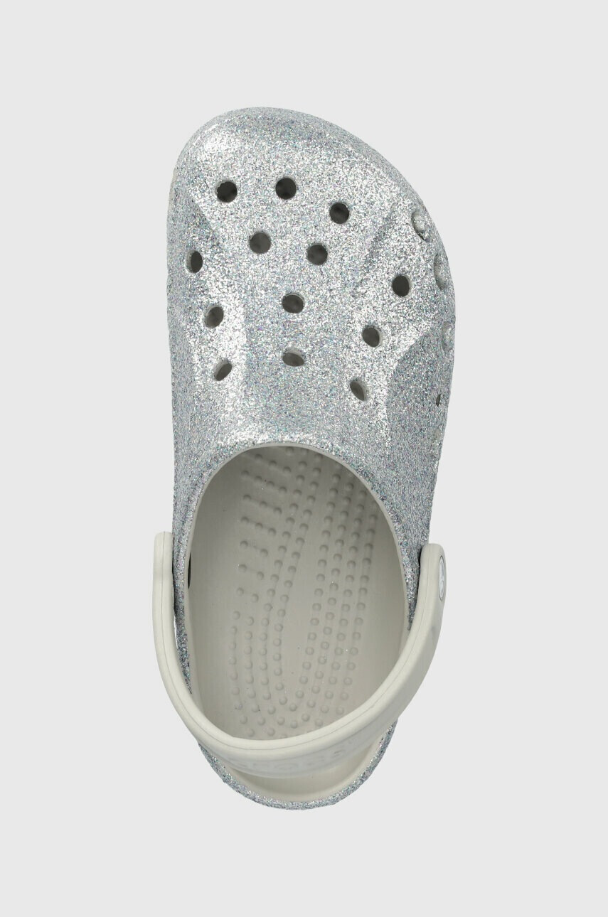Crocs Чехли BAYA GLITTER CLOG в сребристо 205925 - Pepit.bg