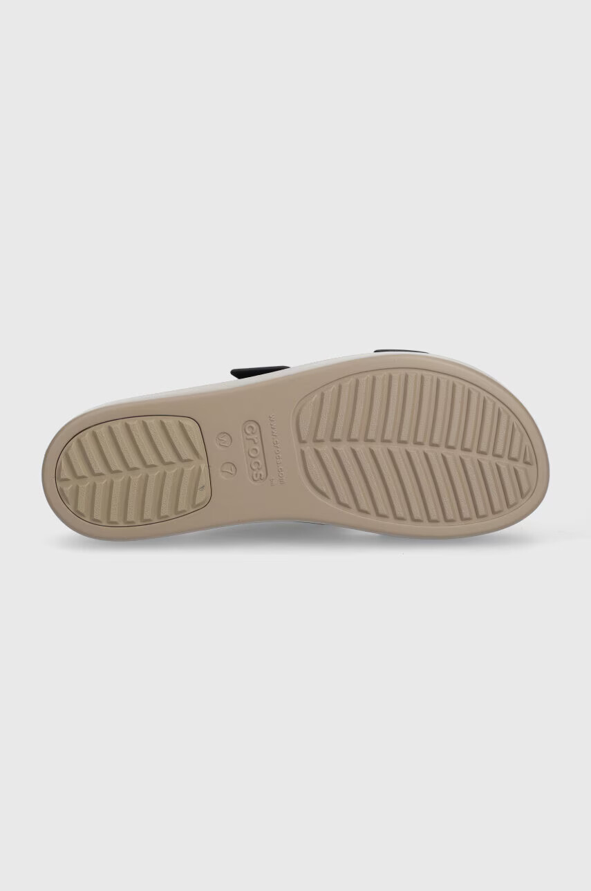 Crocs Чехли Brooklyn Low Wedge Sandal в тъмносиньо с платформа 207431 - Pepit.bg