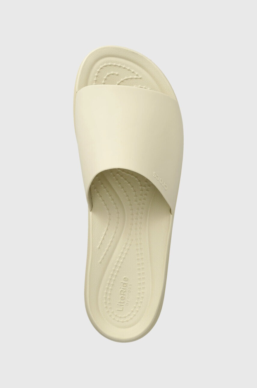 Crocs Чехли Brooklyn Slide в бежово със скосена платформа 208728 - Pepit.bg