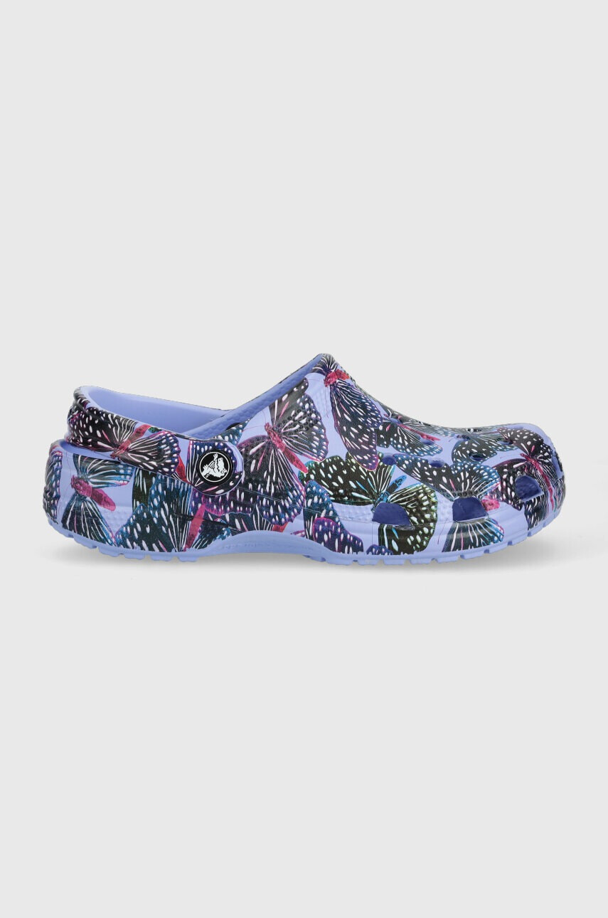 Crocs Чехли Classic Butterfly Clog в лилаво с платформа 208257 - Pepit.bg