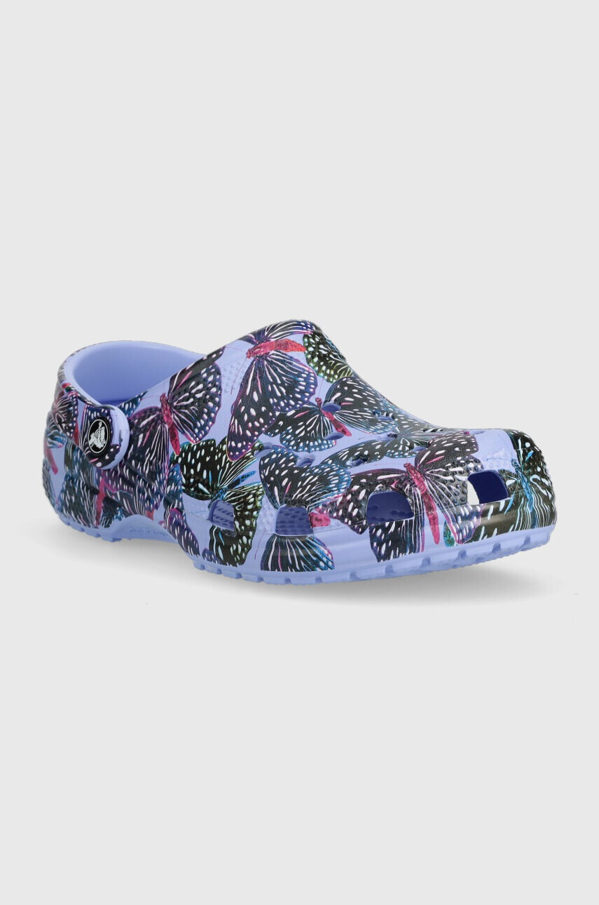 Crocs Чехли Classic Butterfly Clog в лилаво с платформа 208257 - Pepit.bg