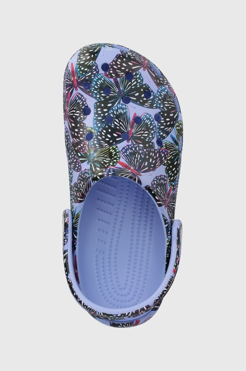 Crocs Чехли Classic Butterfly Clog в лилаво с платформа 208257 - Pepit.bg