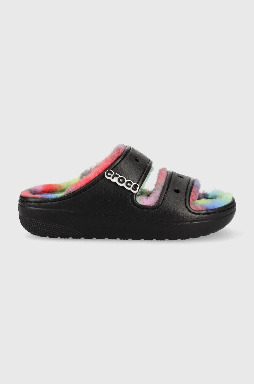 Crocs Чехли Classic Cozzzy Spray Dye Sandal в черно 208046 - Pepit.bg